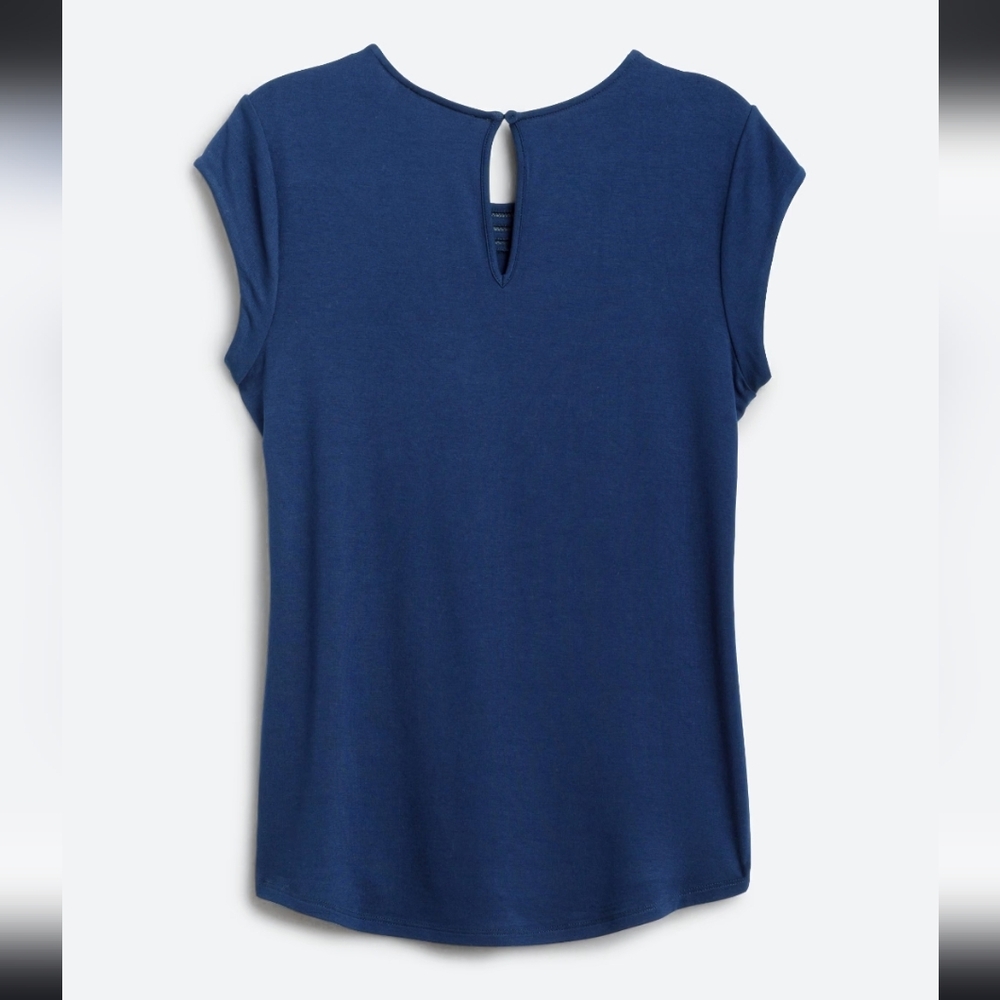 Daniel Rainn Dark Blue Short Sleeve Top - Picture 4 of 14